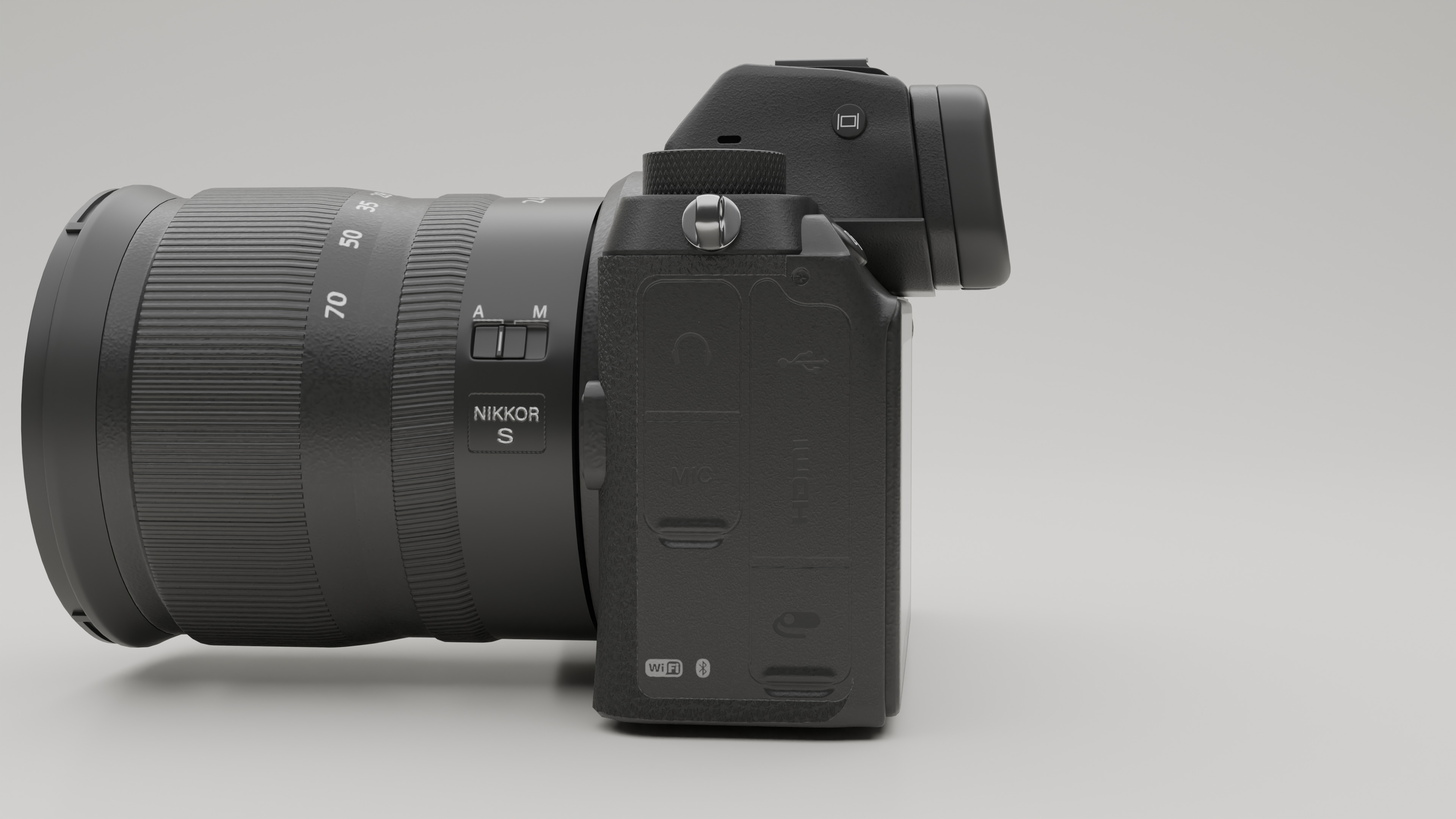 Nikon Camera Low-poly 3D model_7