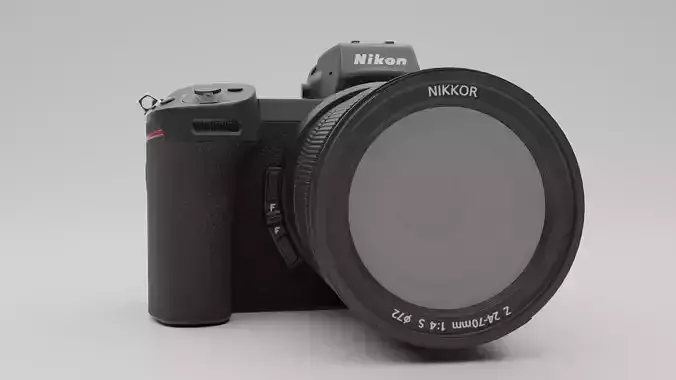 Nikon Camera Low-poly 3D model