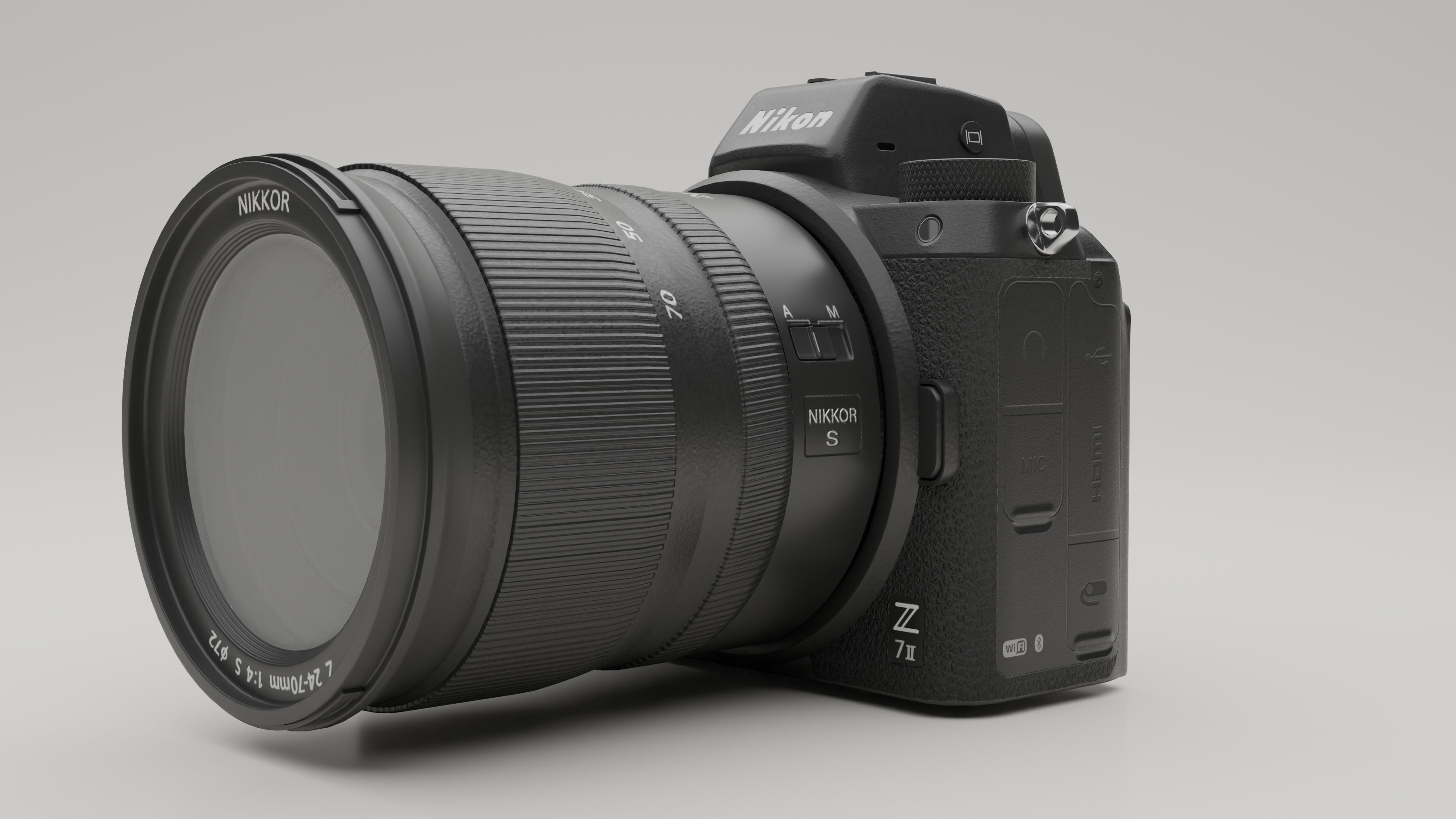 Nikon Camera Low-poly 3D model_8