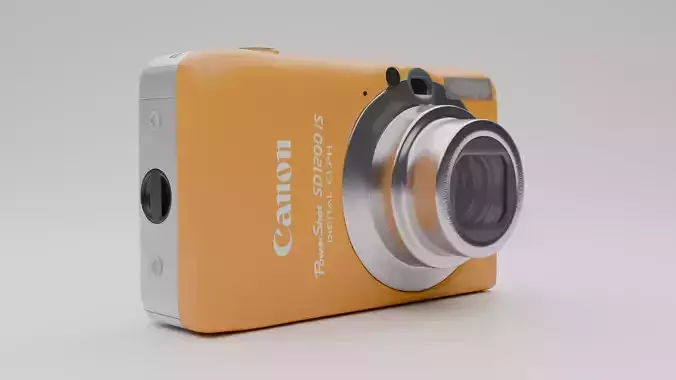 Cannon Camera Low-poly 3D model