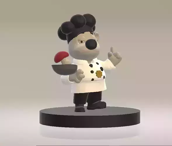 Chef Bear Character
