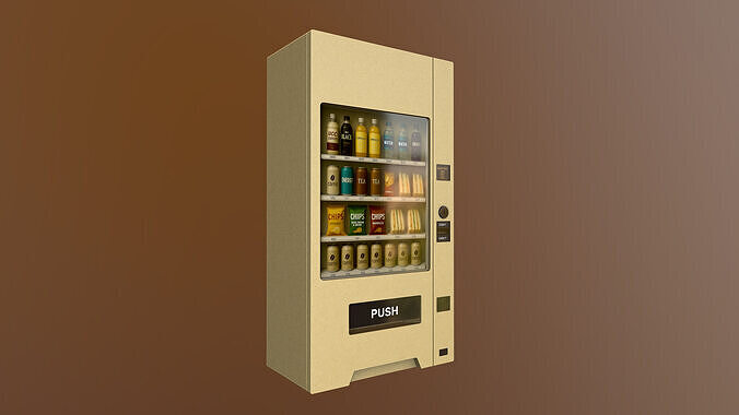 Snack vending machine Low-poly 3D model