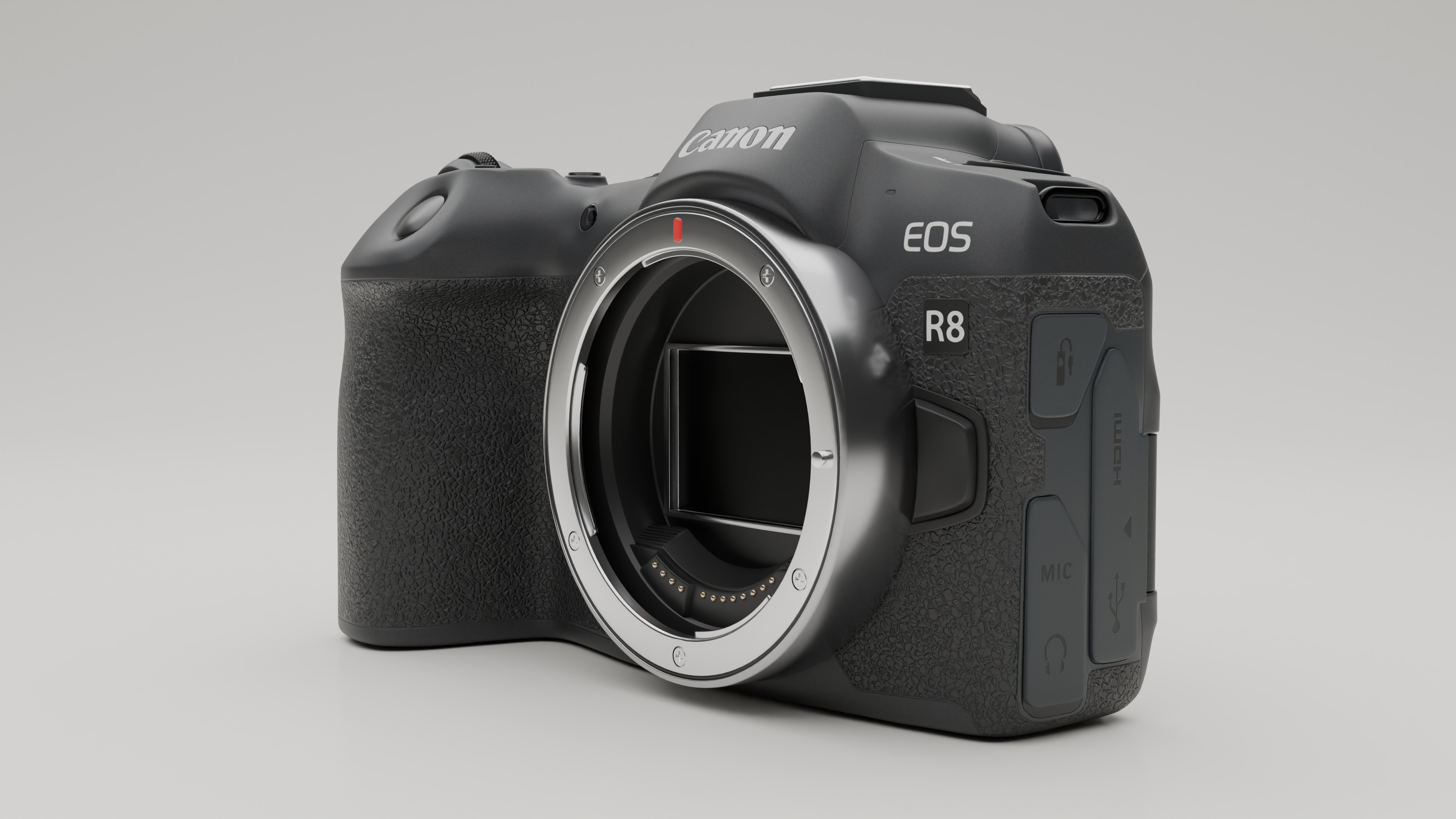 Cannon camera Low-poly 3D model_7