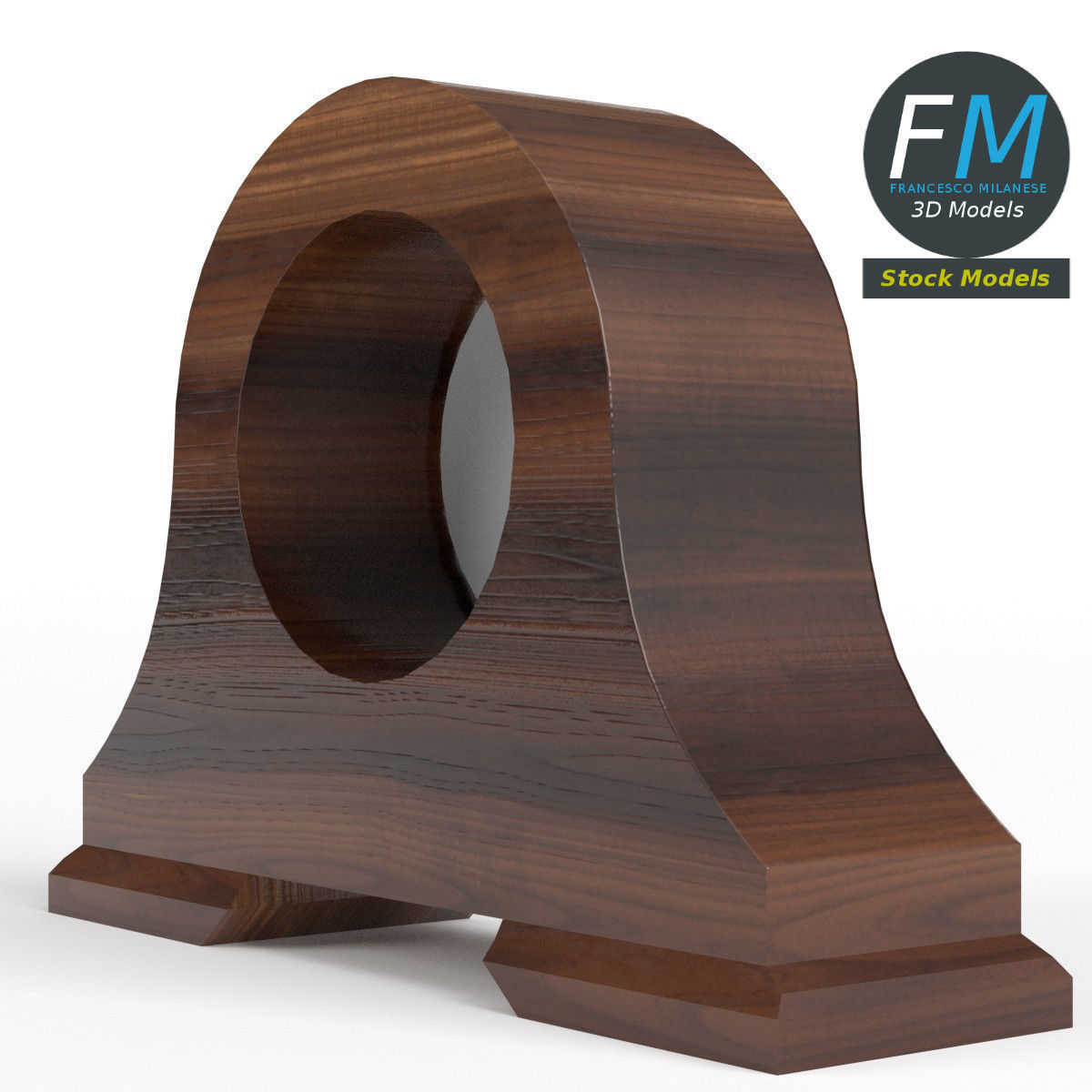 Fireside clock 1 3D model_4