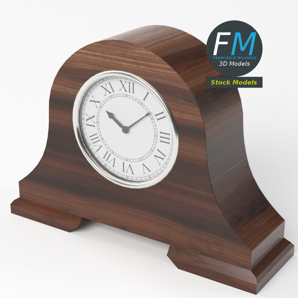 Fireside clock 1 3D model_5
