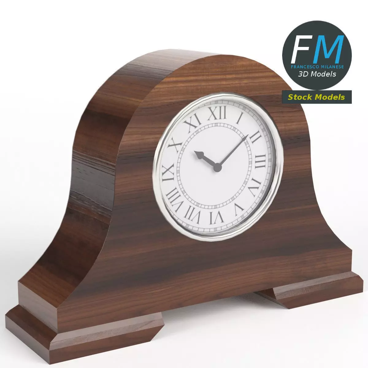 Fireside clock 1 3D model_0