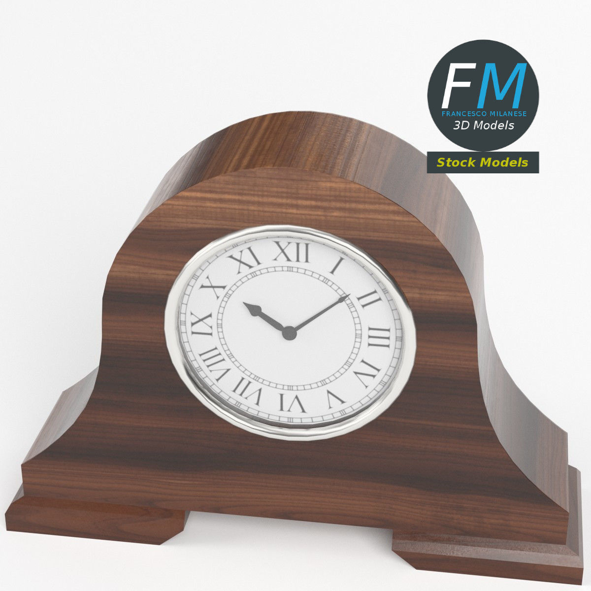 Fireside clock 1 3D model_2