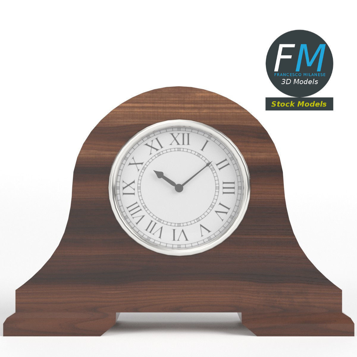 Fireside clock 1 3D model_3