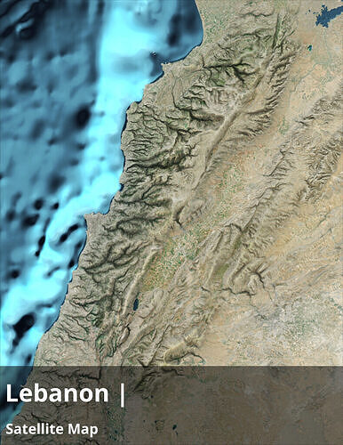 Lebanon Satellite Day 13k High resolution Maps Texture