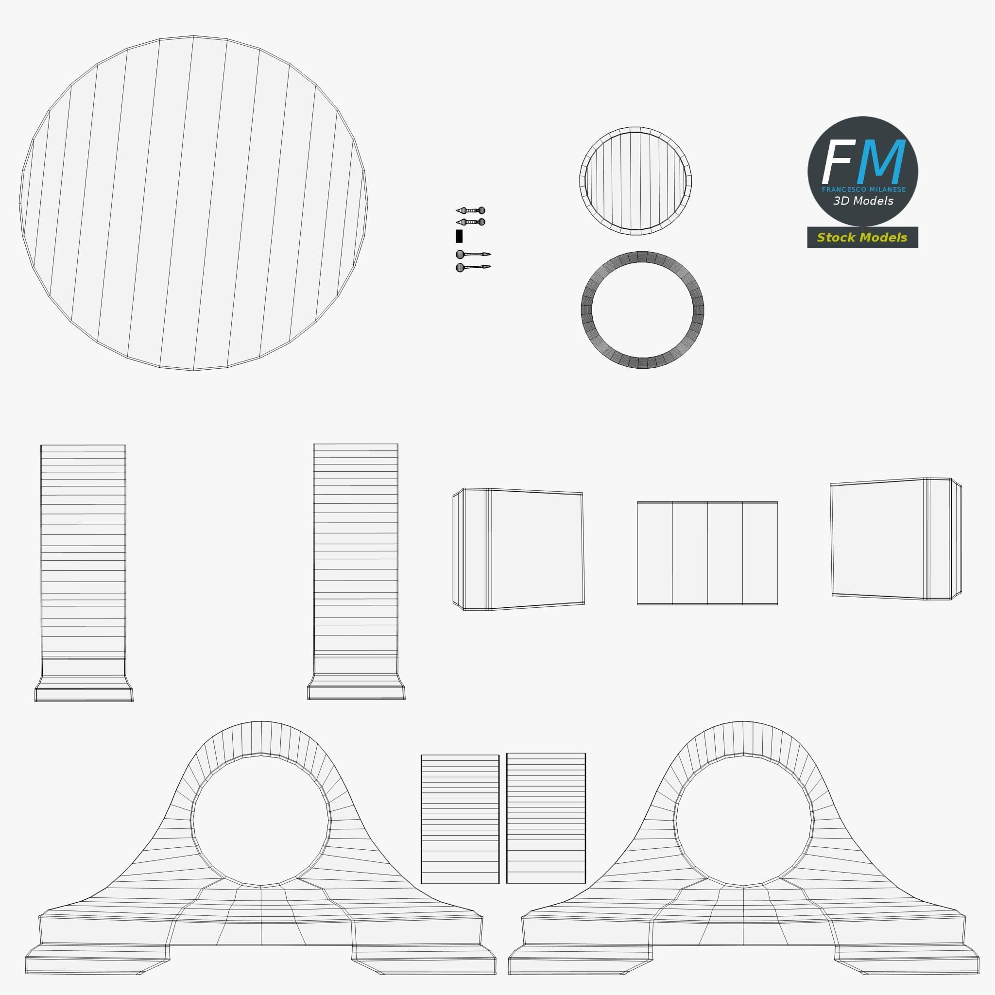 Fireside clock 2 3D model_11