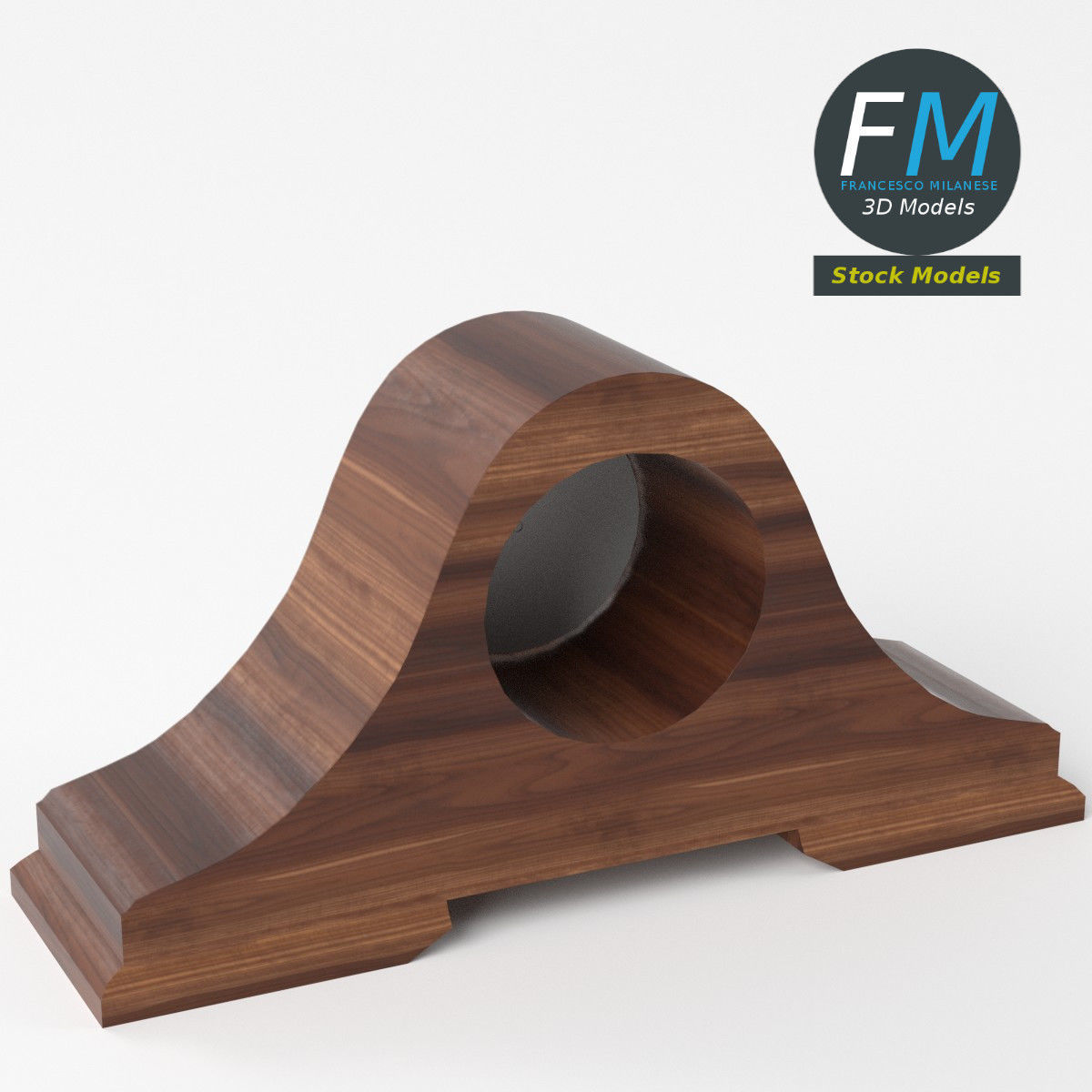 Fireside clock 2 3D model_5