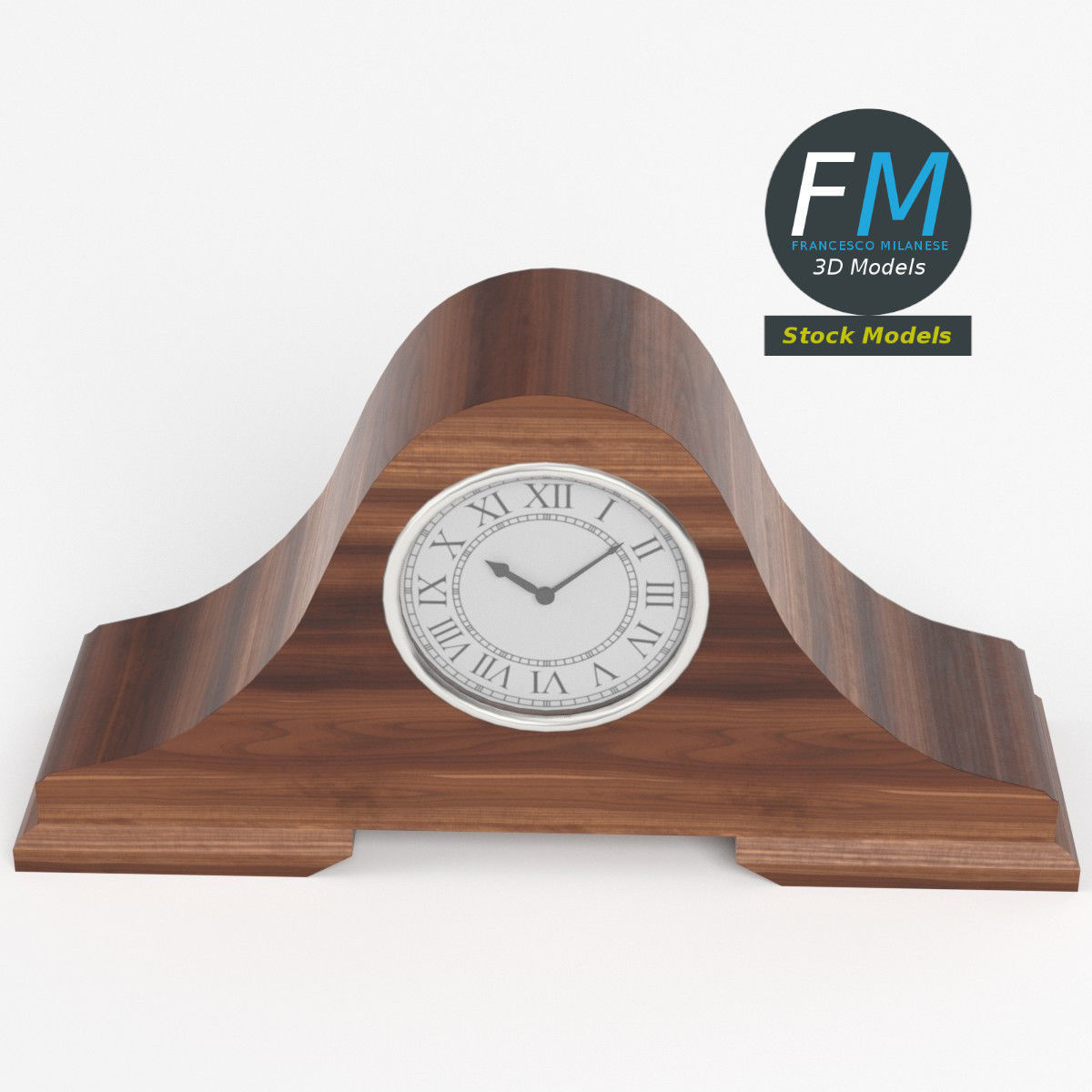 Fireside clock 2 3D model_2