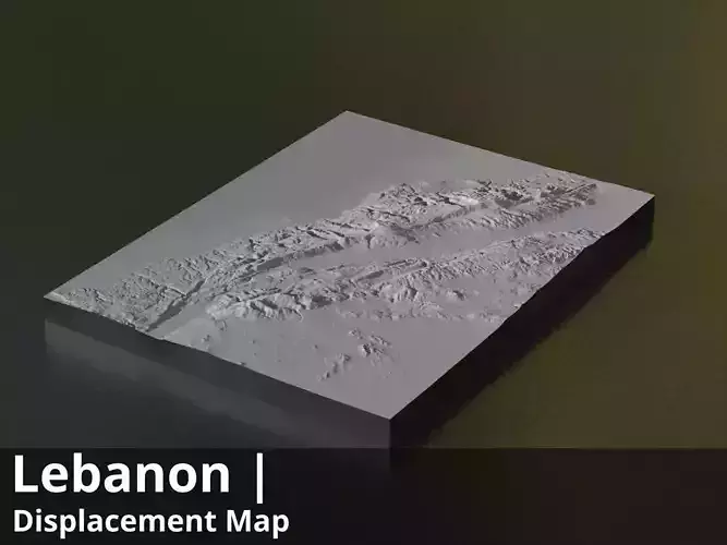 Lebanon FBX 3D printable mesh and Displacement 13k Maps
