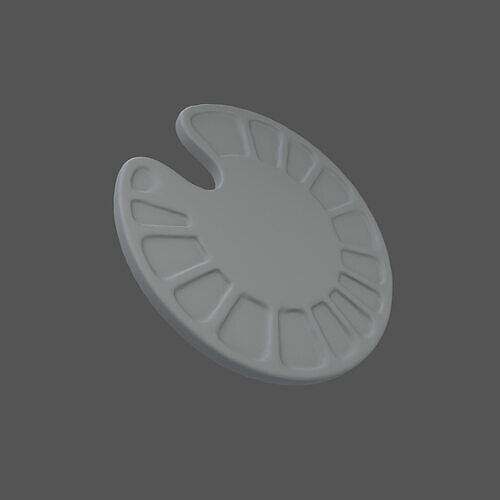 Flat Palette v1 003 Low-poly 3D model