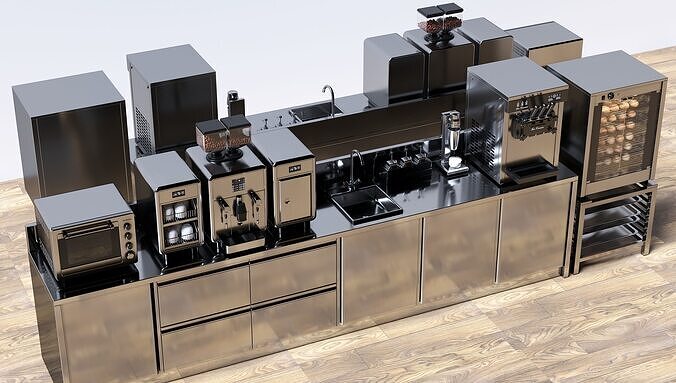 Restaurant Kitchen Free 3D model