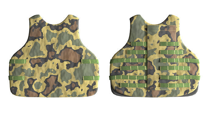 Body Armor Low-poly 3D model