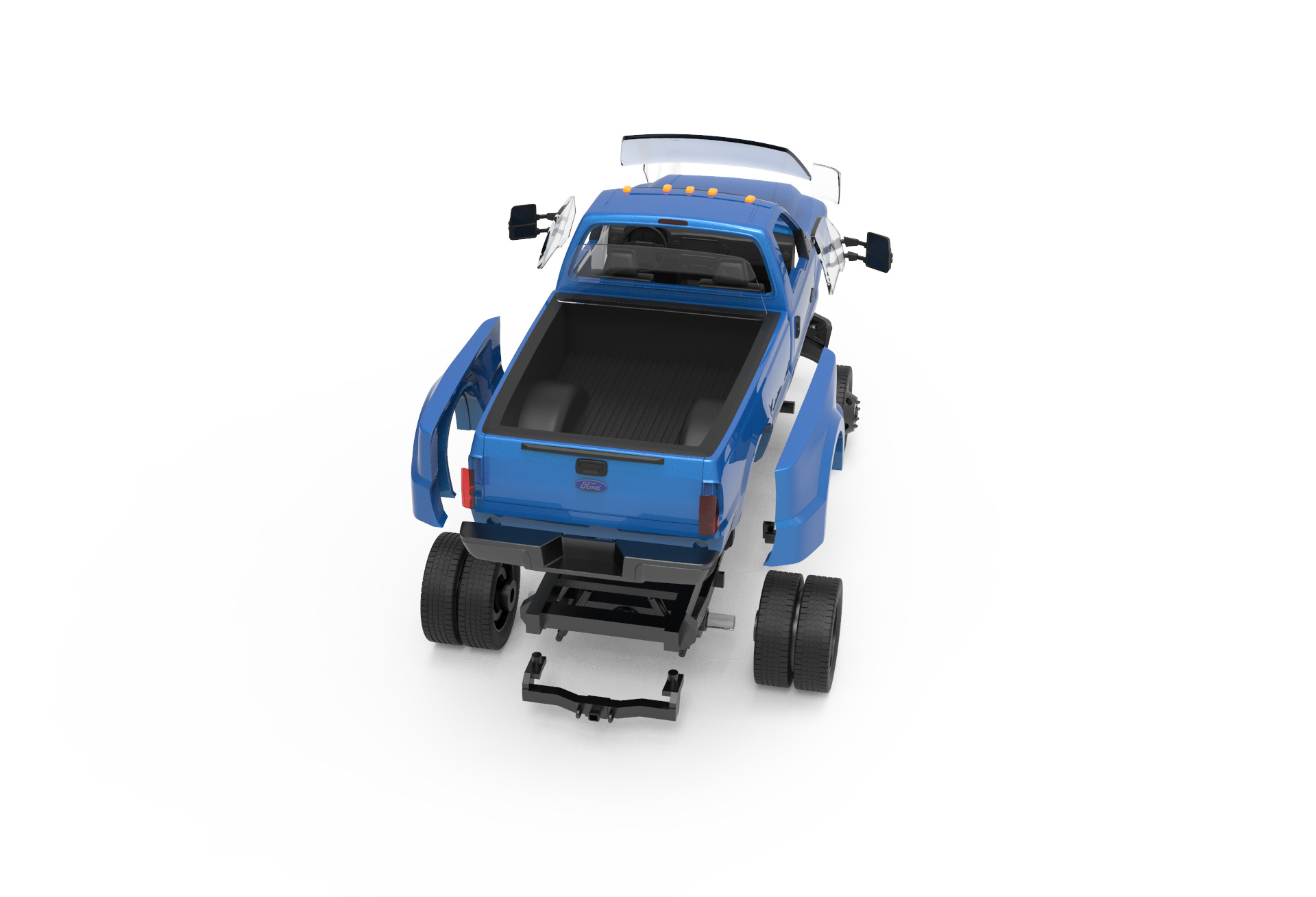 F-350 Dually single cab Super Duty 2011-2015 3D print model_7