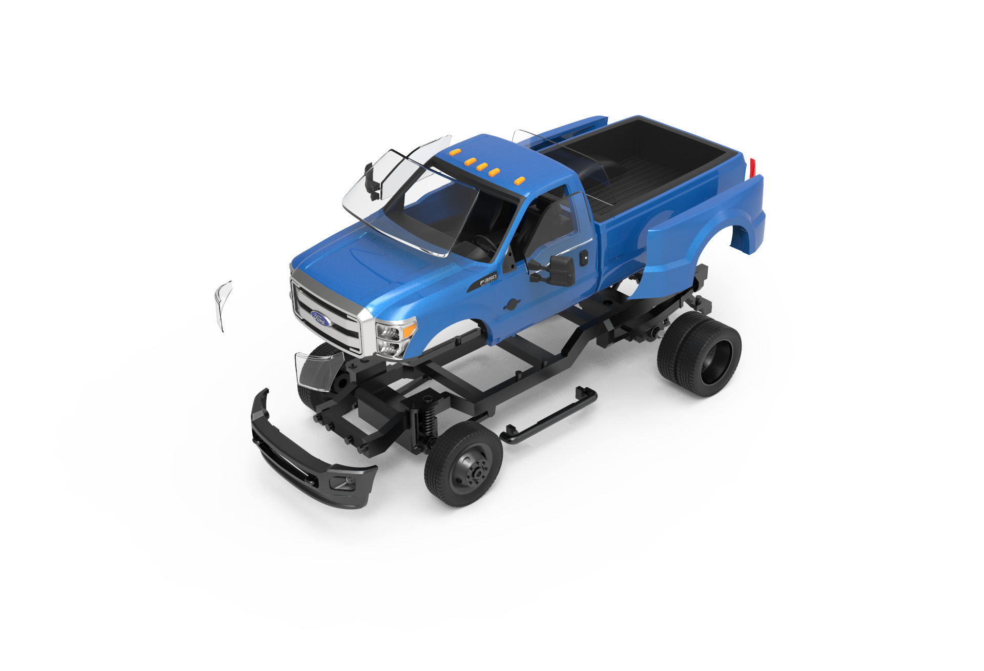 F-350 Dually single cab Super Duty 2011-2015 3D print model_13