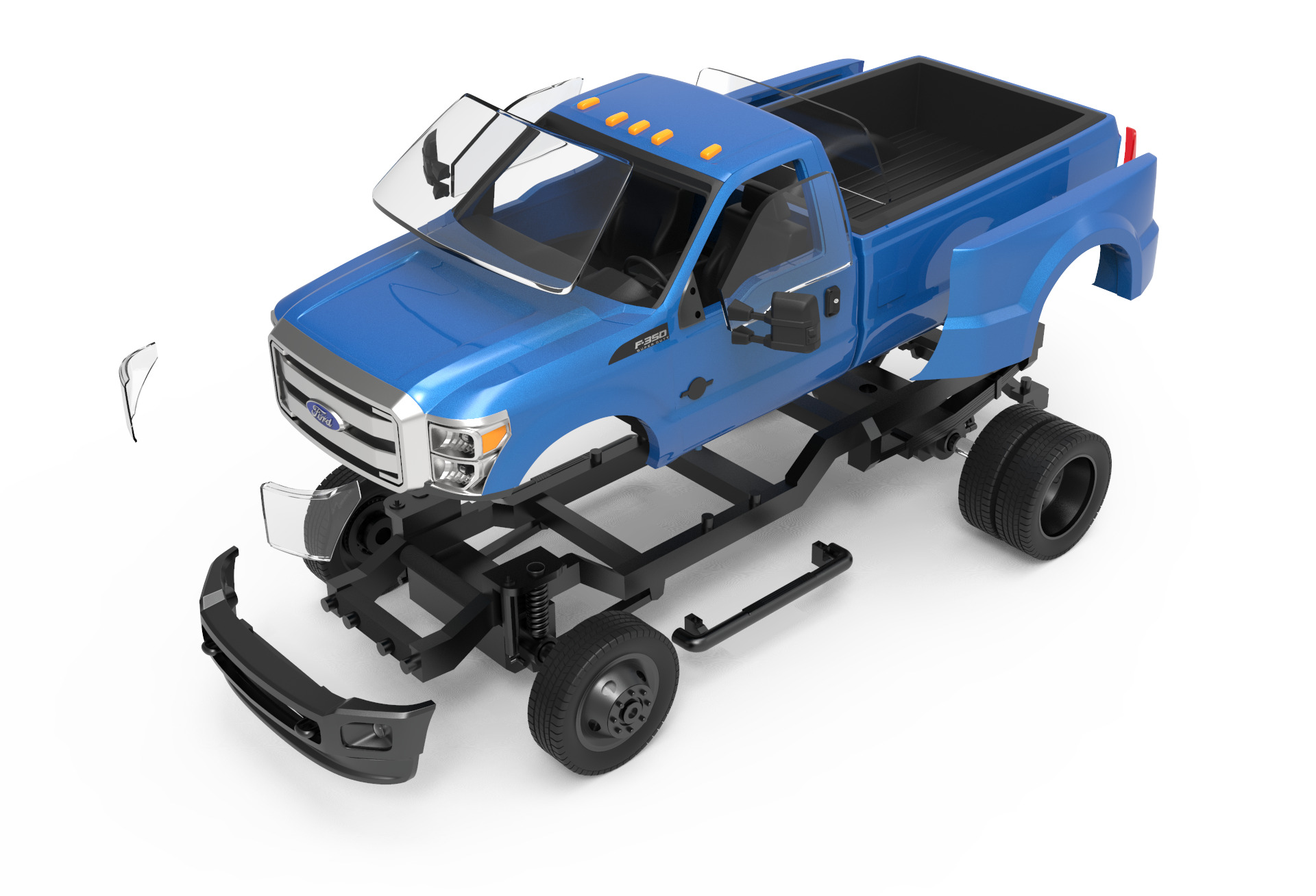 F-350 Dually single cab Super Duty 2011-2015 3D print model_1