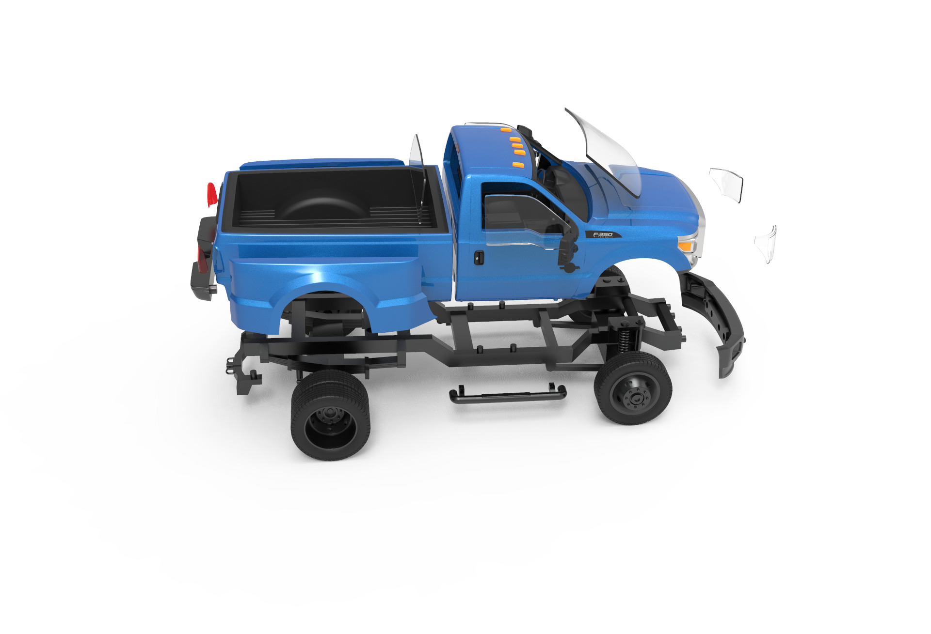 F-350 Dually single cab Super Duty 2011-2015 3D print model_14