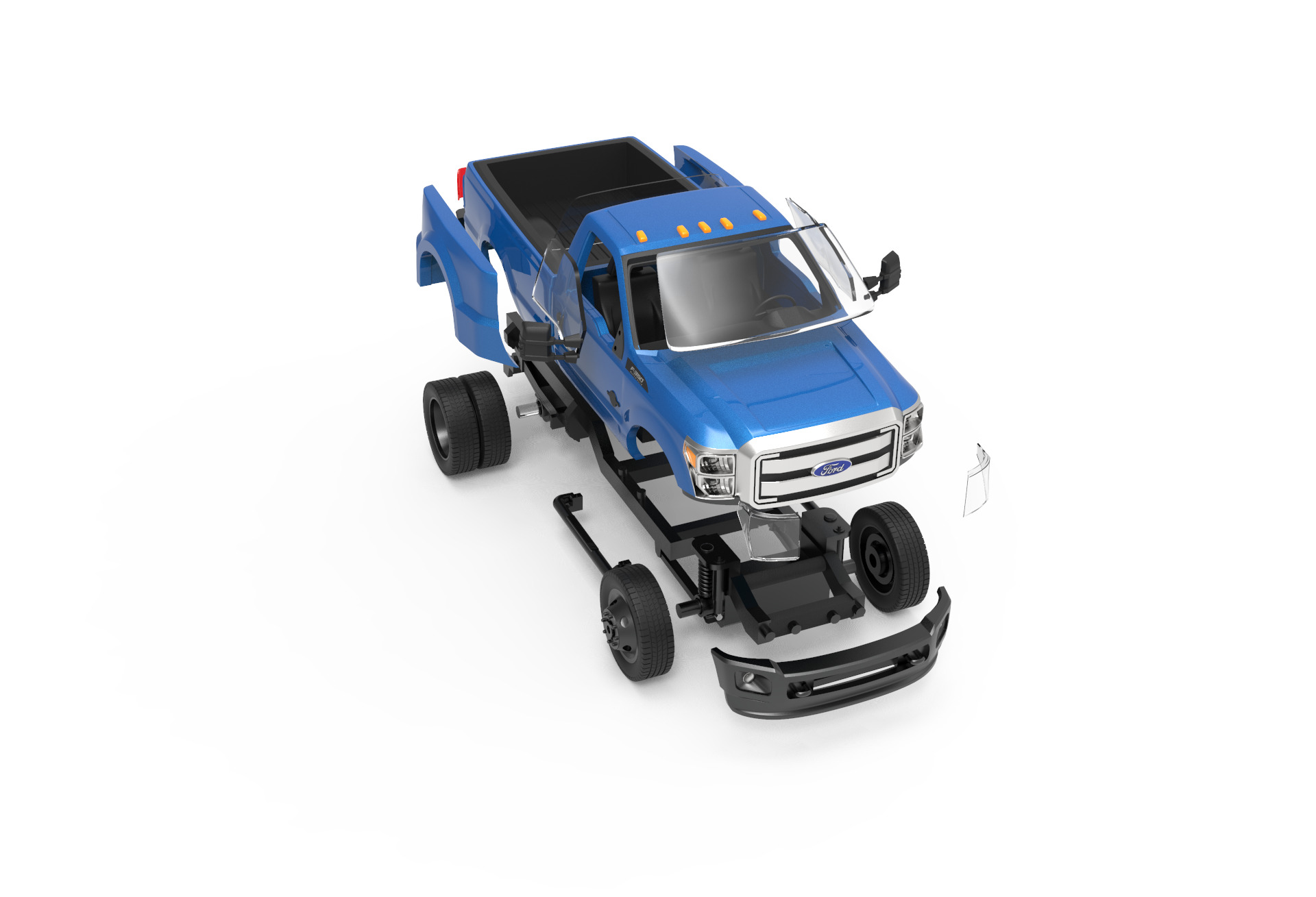 F-350 Dually single cab Super Duty 2011-2015 3D print model_9