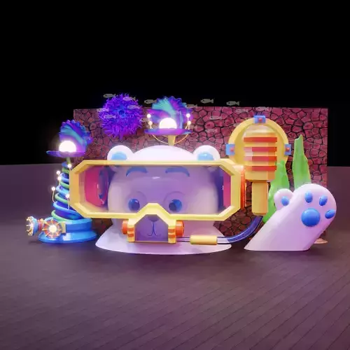 Diving polar bear entertainment equipment