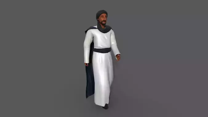 Arab Character Walk Animation for Unreal and Unity game ready