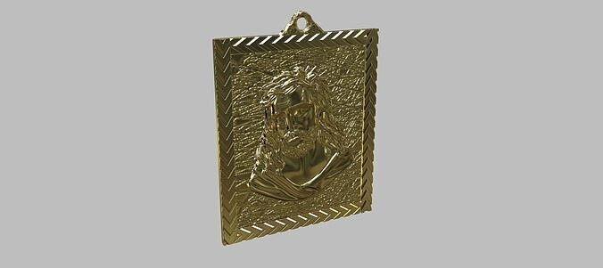 Face Of Christ Pendant 3D print model