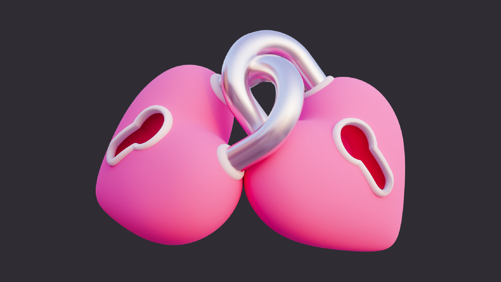 Low Poly Valentine Asset Pack 3D model_4
