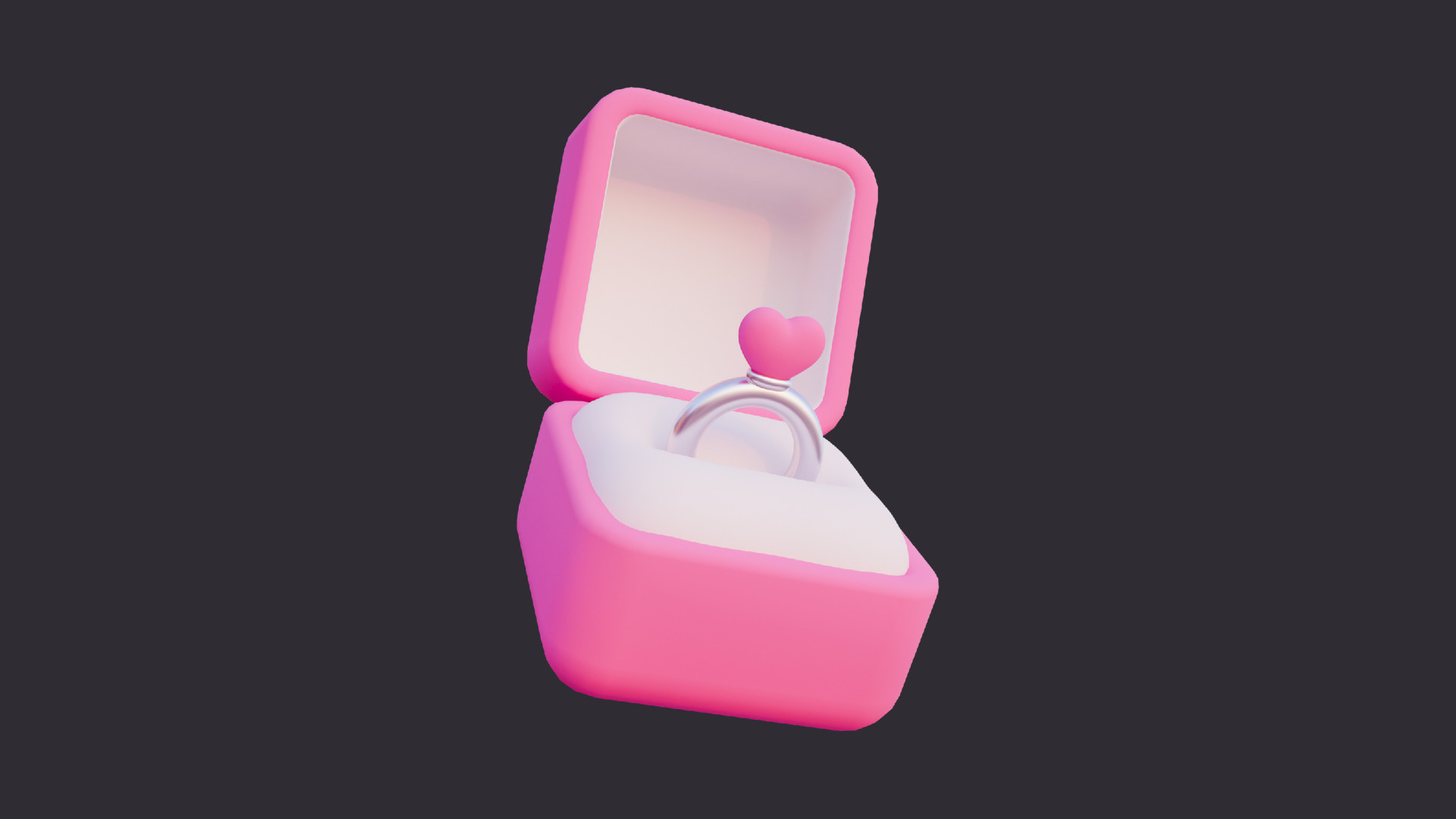 Low Poly Valentine Asset Pack 3D model_5