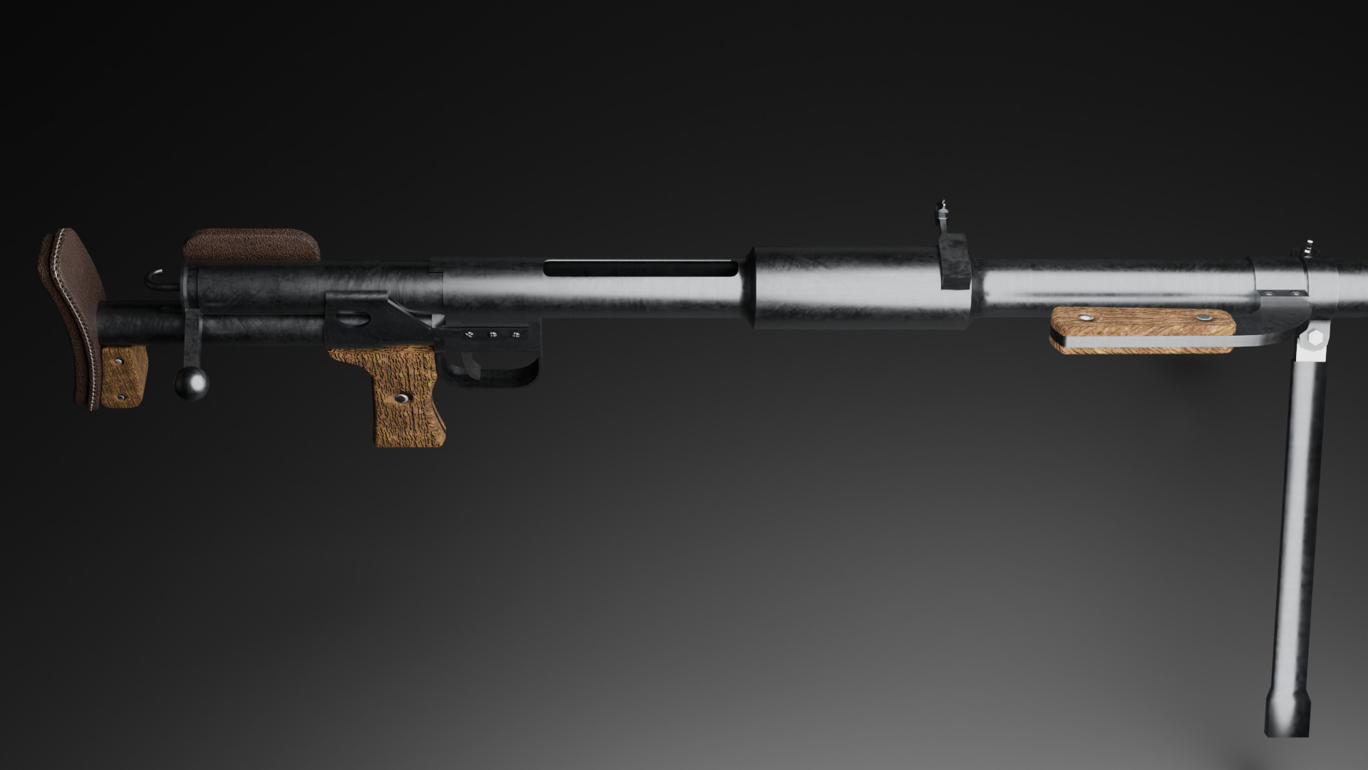 PTRD-41 Weapon model 3D Low-poly 3D model_2