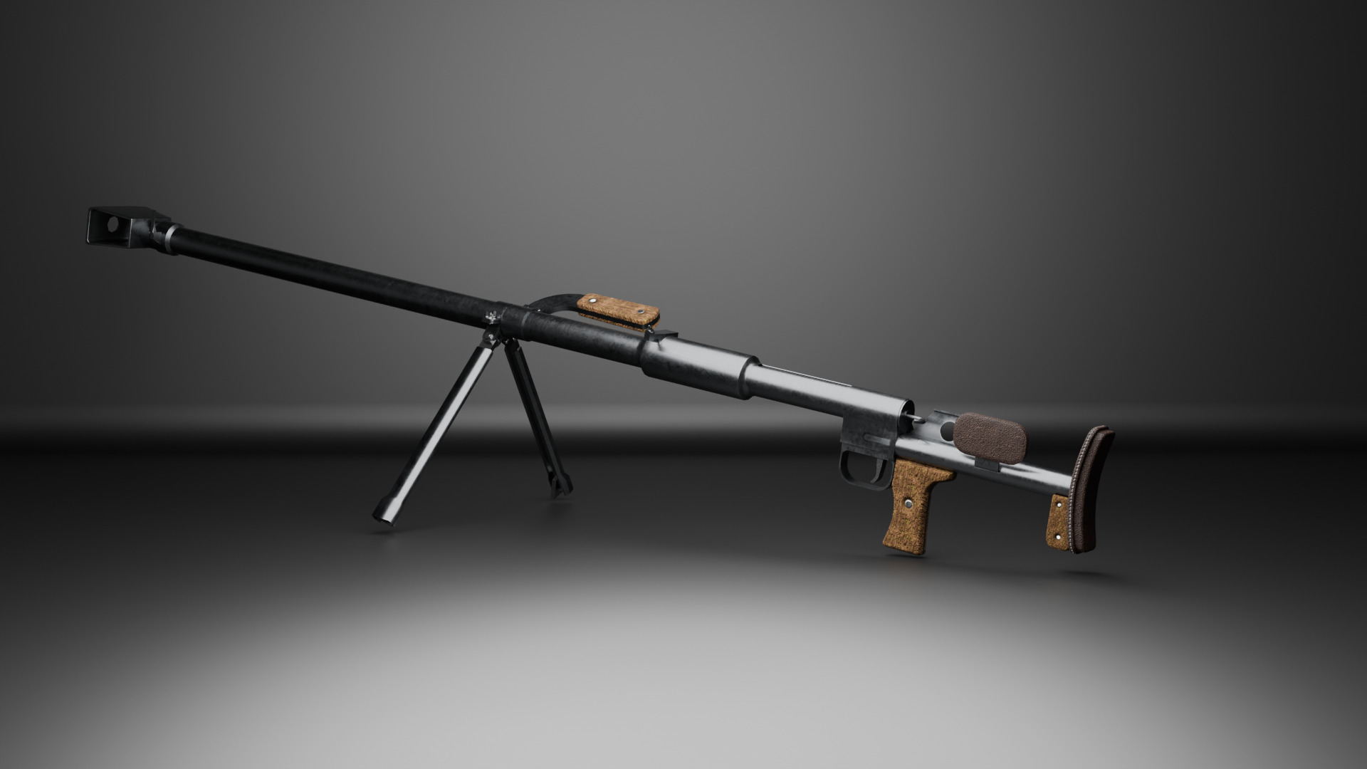 PTRD-41 Weapon model 3D Low-poly 3D model_1