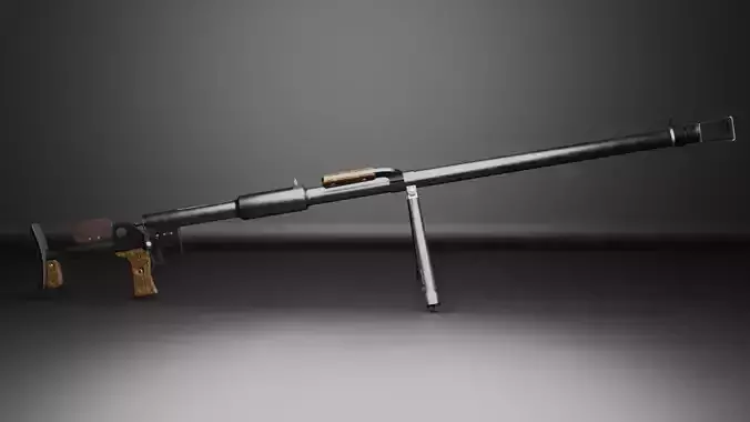 PTRD-41 Weapon model 3D Low-poly 3D model
