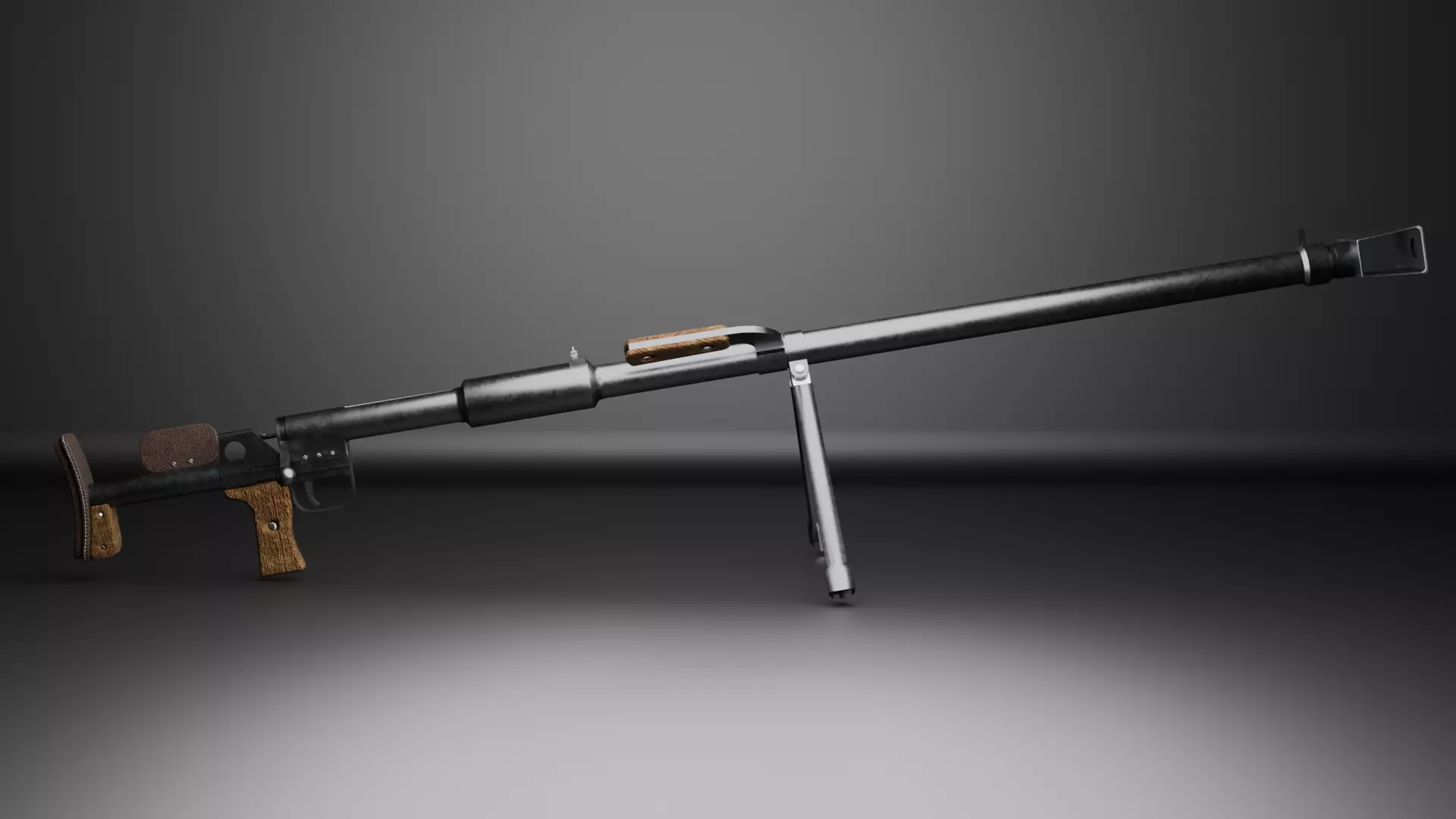 PTRD-41 Weapon model 3D Low-poly 3D model_0