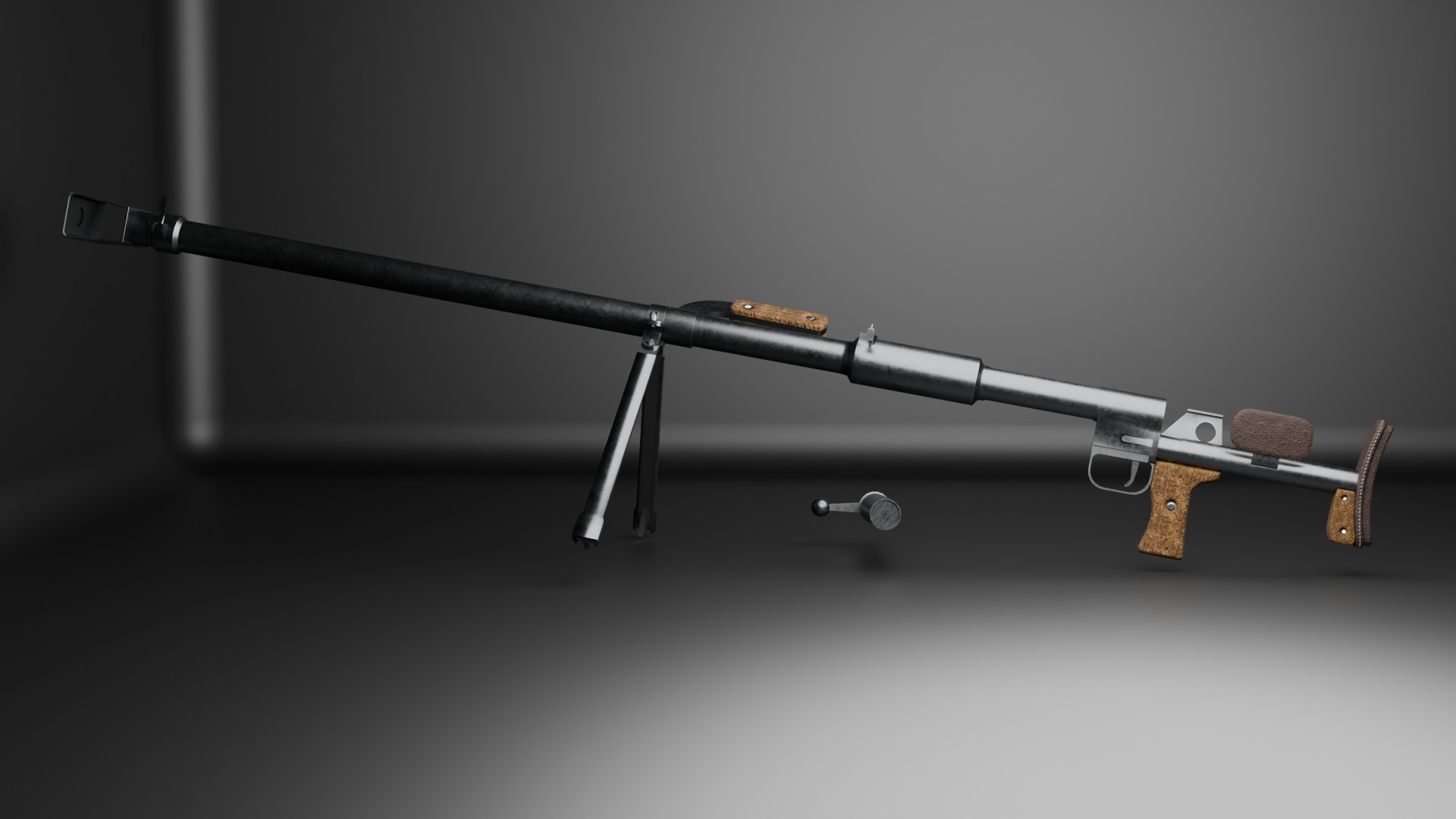 PTRD-41 Weapon model 3D Low-poly 3D model_4