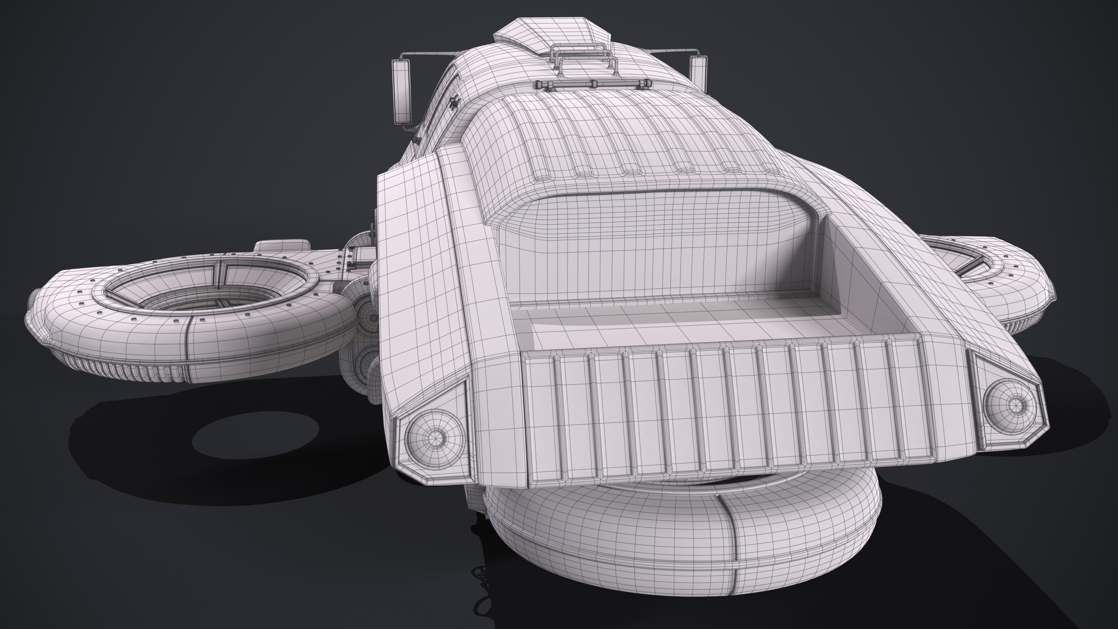 Old Sci Fi Ship 3D model_15