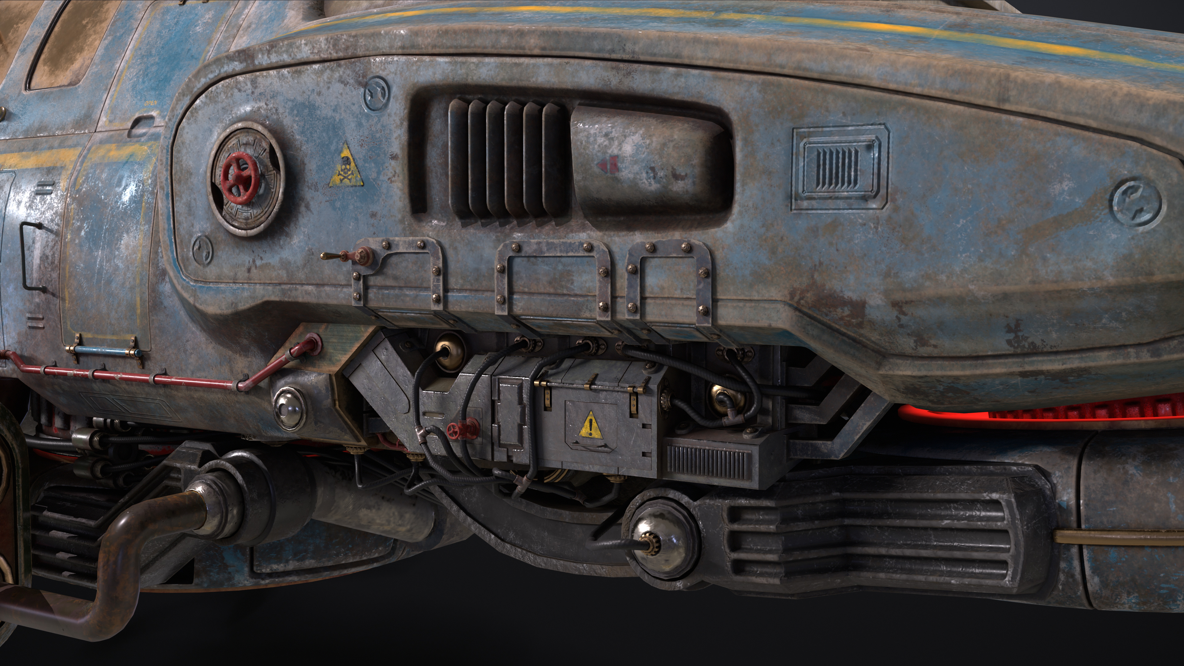 Old Sci Fi Ship 3D model_11