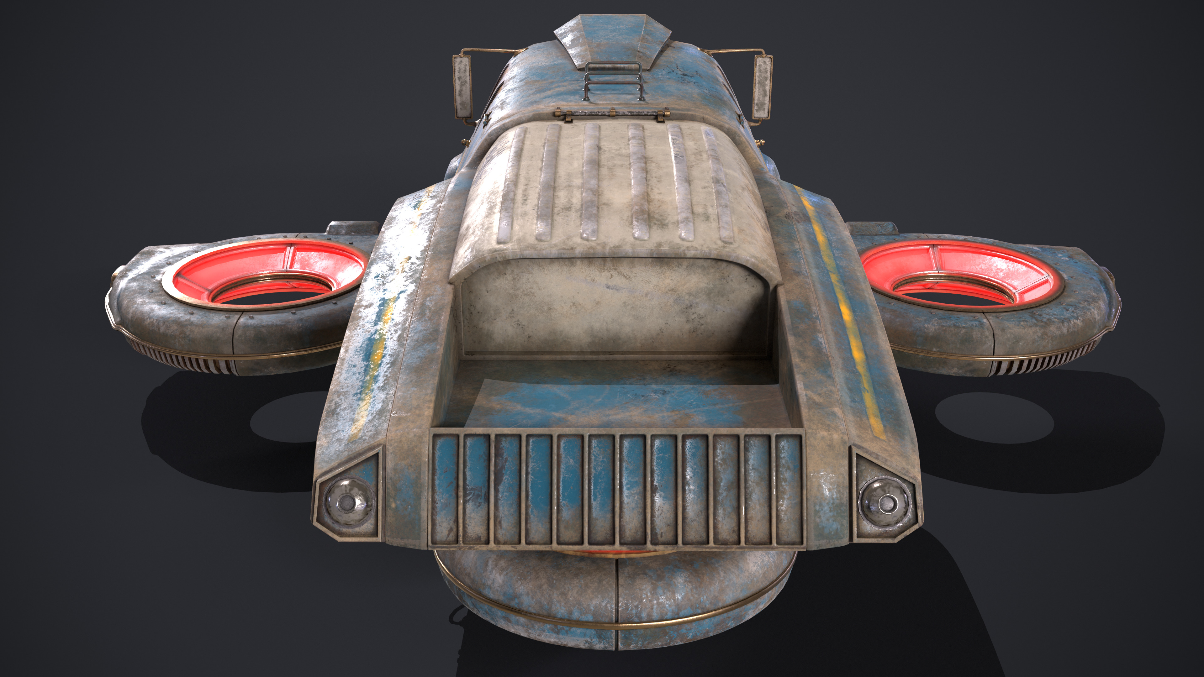 Old Sci Fi Ship 3D model_5