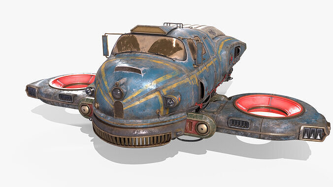 Old Sci Fi Ship 3D model