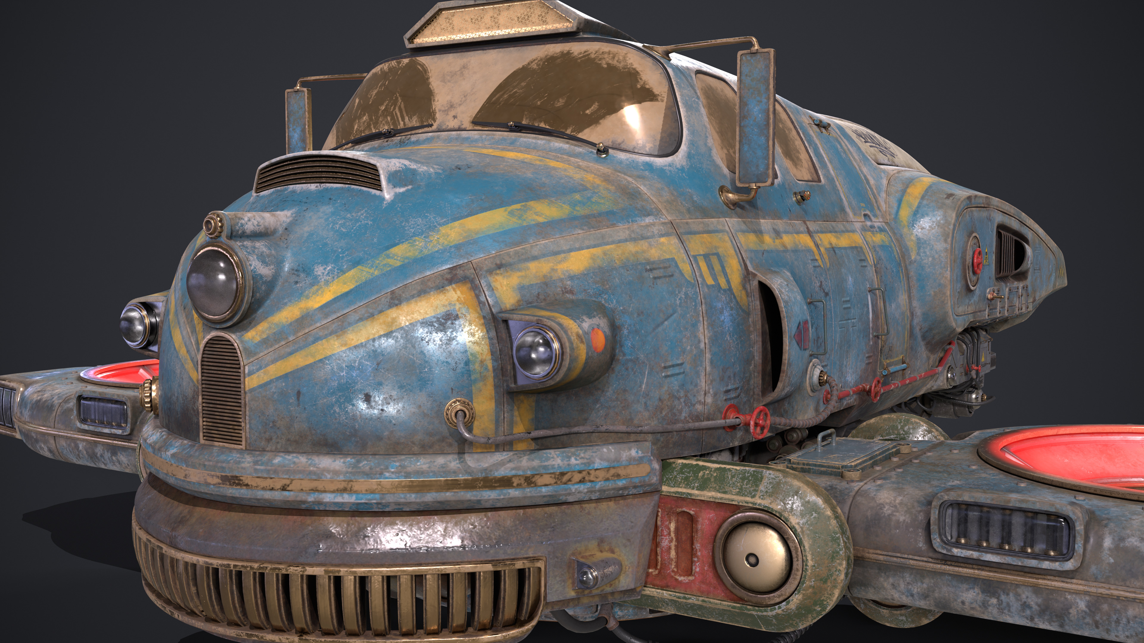 Old Sci Fi Ship 3D model_12