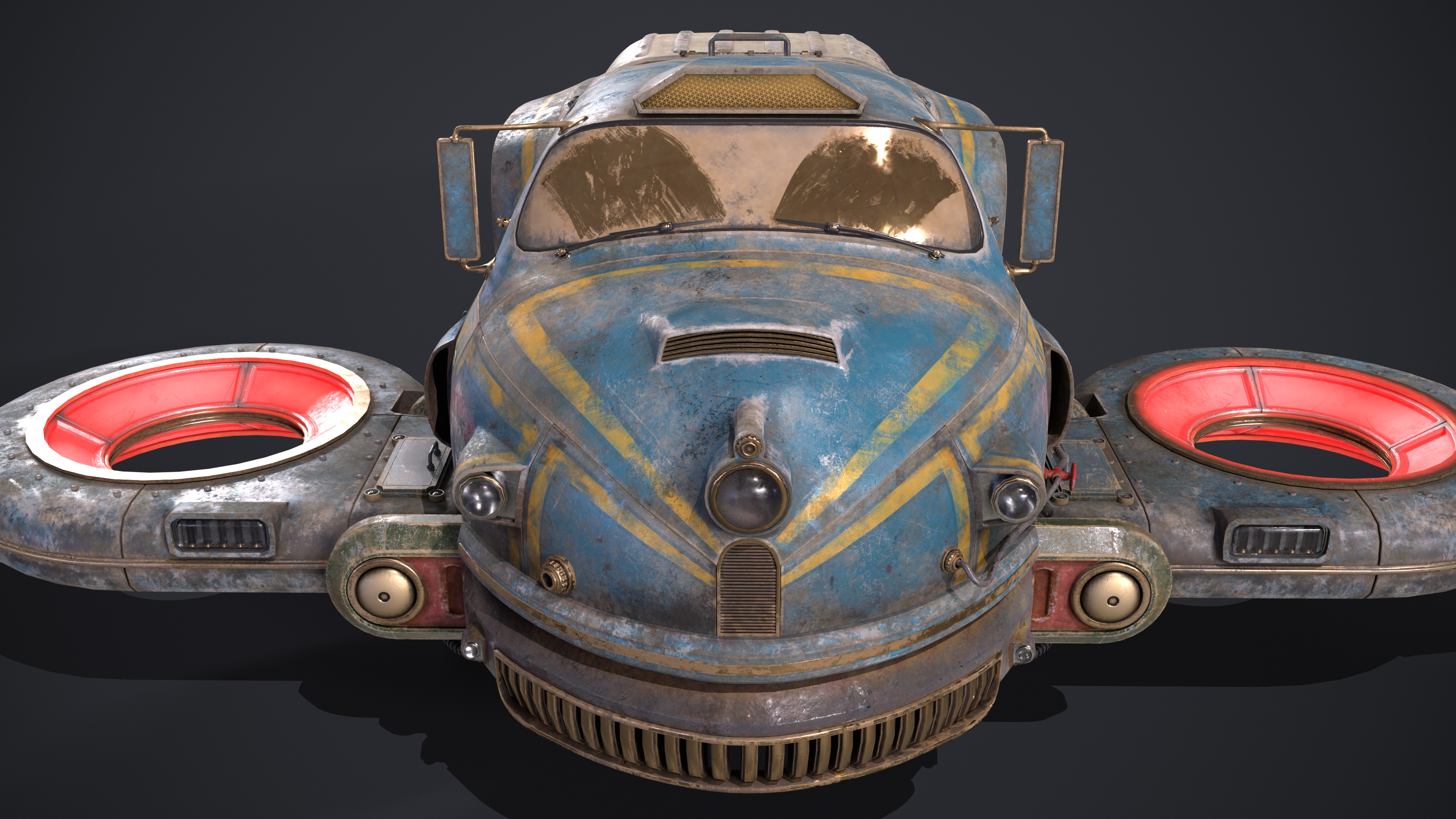 Old Sci Fi Ship 3D model_9