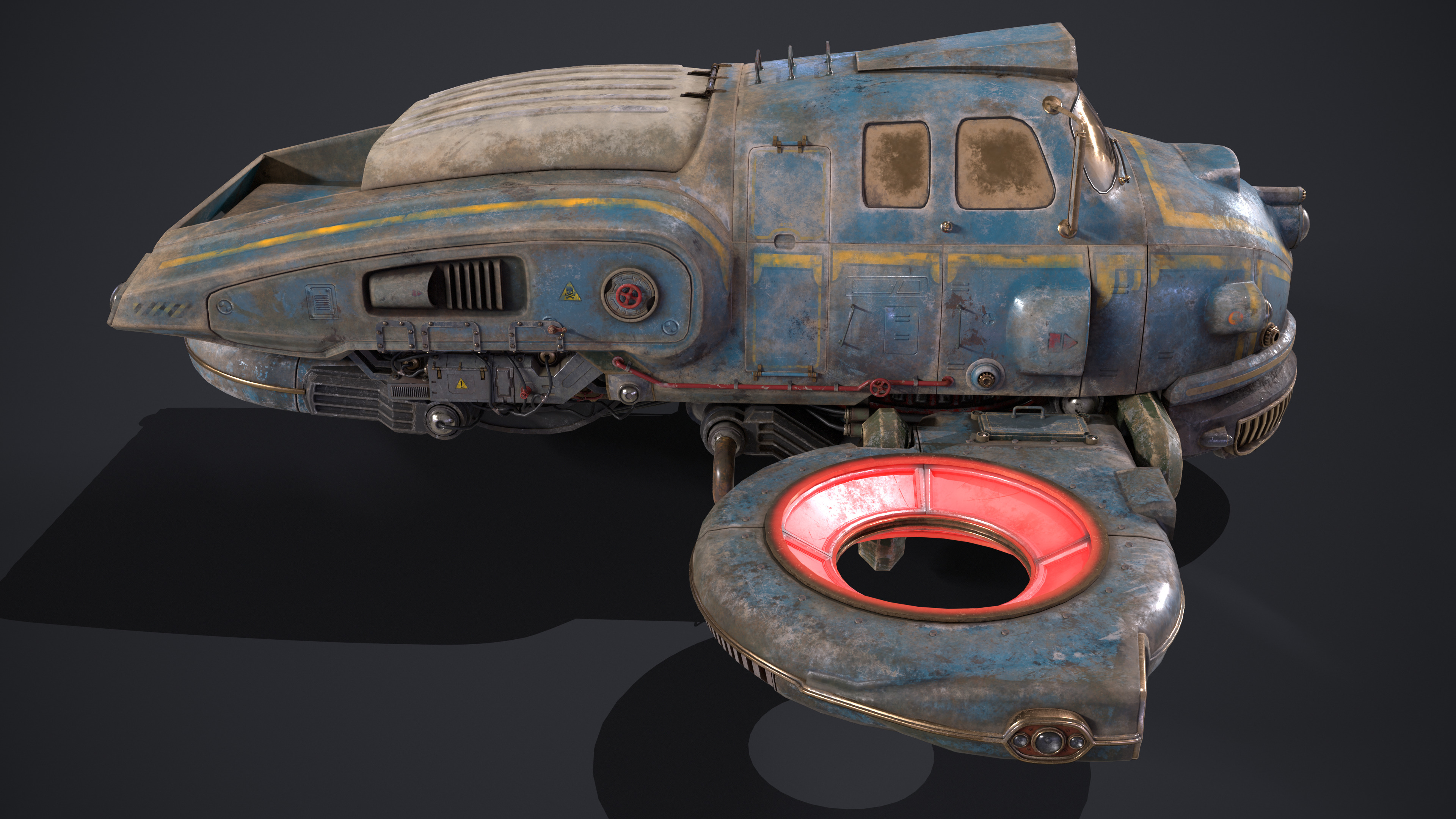 Old Sci Fi Ship 3D model_7