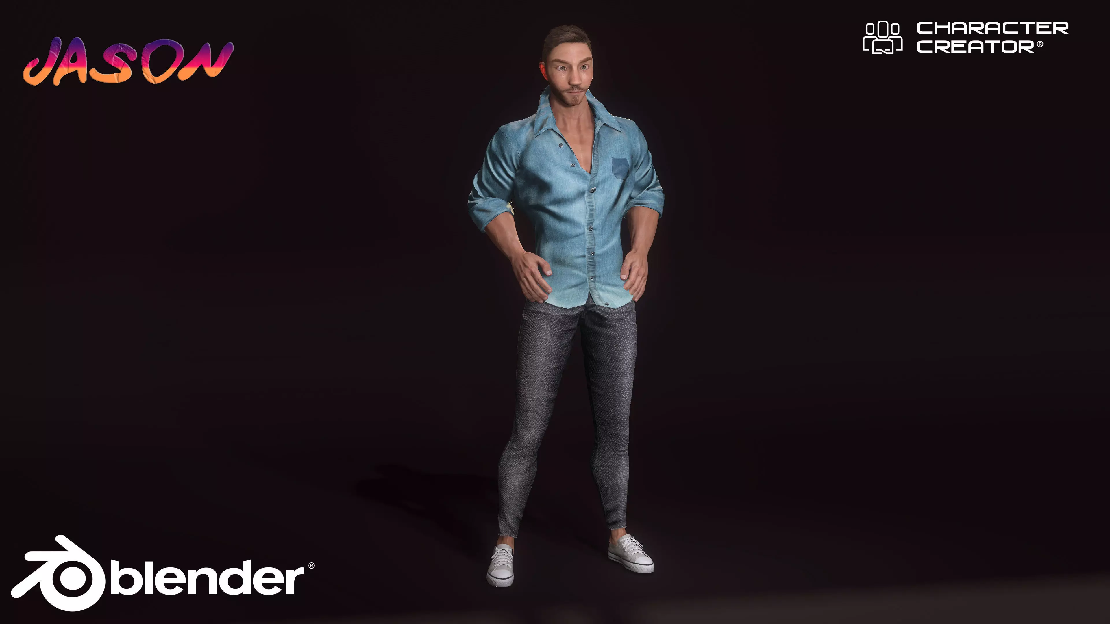 Cartoon Character Jason 3D model_0