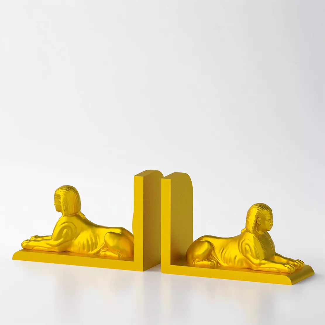 Sphinxes Bookends 3D print model_0