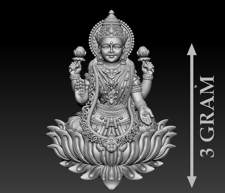 50 PIS Laxmi Mata 3D print model 3D print model_4