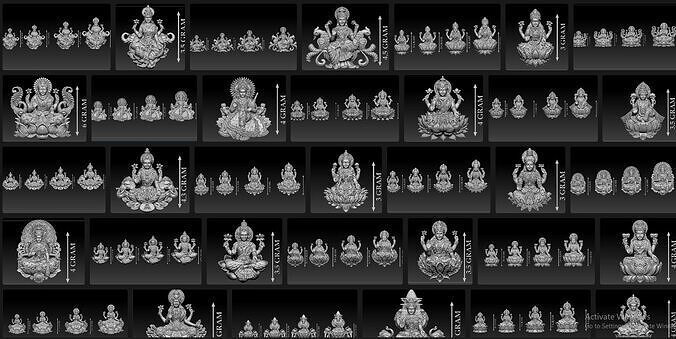 50 PIS Laxmi Mata 3D print model 3D print model