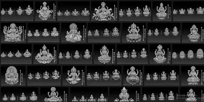 50 PIS Laxmi Mata 3D print model 3D print model