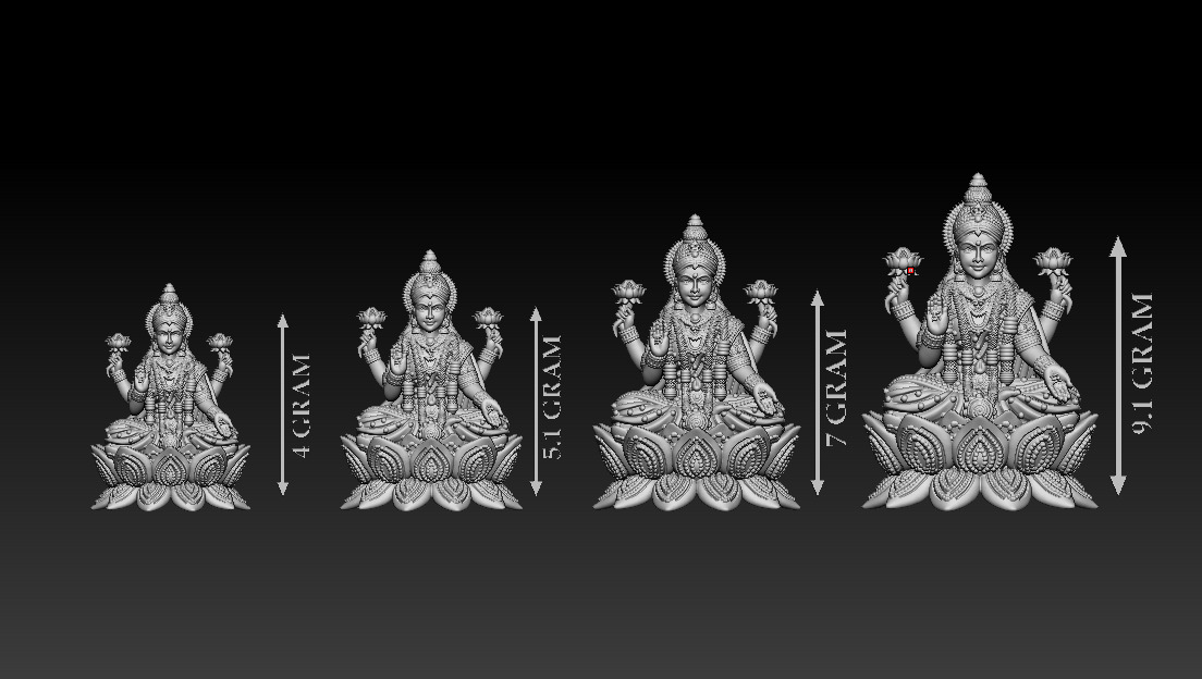 50 PIS Laxmi Mata 3D print model 3D print model_29