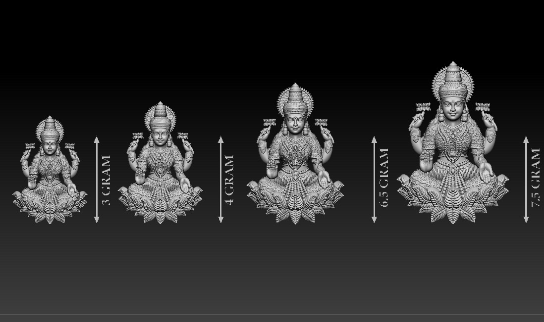 50 PIS Laxmi Mata 3D print model 3D print model_3