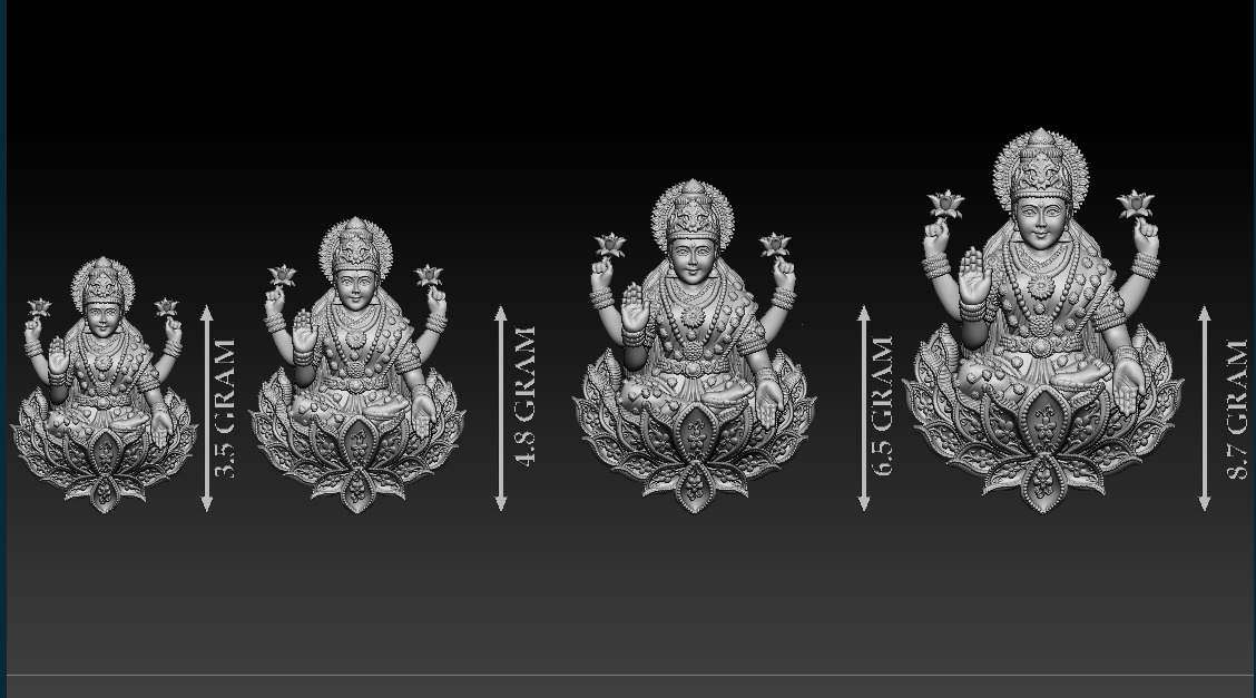 50 PIS Laxmi Mata 3D print model 3D print model_86
